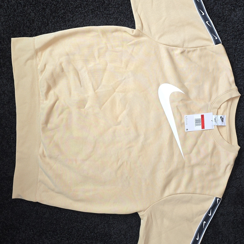 Nike Tan Sweatshirt with White Swoosh